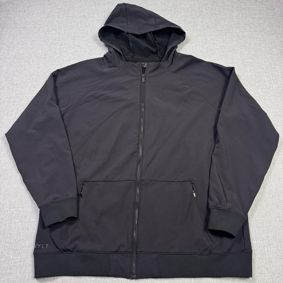 BYLT Basics Other - BYLT Premium Basics Full Zip Jacket Hoodie Mens XL Black Stretch Performance